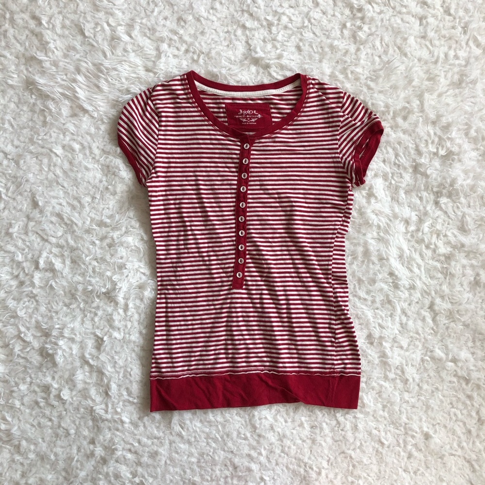 Half button down striped shirt (Youth Size)